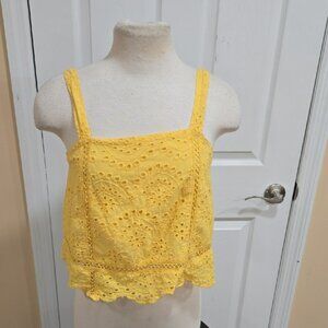 LAST CALL! 7 For All Mankind Yellow Eyelet Camisole